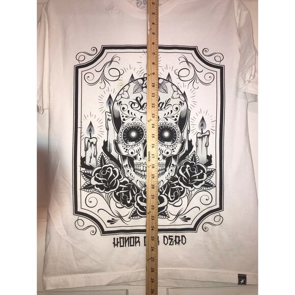 HONOR OUR DEAD Tee Shirt Men's XL White W/ Graphic Logo Short Sleeve - Picture 9 of 12